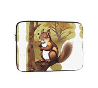 WZYCWB Funda estampada para laptop de 10 pulgadas con diseño de ardilla que come nueces para portátiles de 10 a 17 pulgadas, perfecta para negocios, oficina, escuela o universidad.