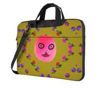 WZYCWB Funny Face Peach Print - Maletín cruzado para laptop, adecuado para uso diario en la oficina y viajes de negocios, Black, 14 inch