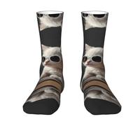 WZYCWB Gatito con gafas de sol con estampado blanco a media pantorrilla, calcetines deportivos elásticos, adecuados para correr, fitness y entrenamientos diarios, 2 Negro-2, Altoa única