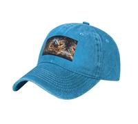 WZYCWB Gorra de béisbol con estampado negro de rugby on Fire, gorra de béisbol deportiva e informal, visera solar, azul, Talla única
