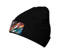 WZYCWB Gorro de esquí de punto con estampado de acuarela extraña con un diseño suelto y elástico. Perfecto para senderismo, esquí y viajes. Negro