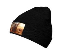 WZYCWB Gorro de esquí de punto con estampado de oveja australiana con un diseño suelto y elástico. Perfecto para senderismo, esquí y viajes. Negro