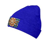 WZYCWB Gorro de punto negro con estampado de corona de mística, cálido, elástico, adecuado para hombres y mujeres, viajes al aire libre, actividades de invierno, azul, Talla única