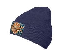WZYCWB Gorro de punto negro con estampado de corona de mística, cálido, elástico, adecuado para hombres y mujeres, viajes al aire libre, actividades de invierno, azul marino, Talla única