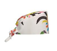 WZYCWB Graffiti Monster - Gorro de trabajo transpirable con banda para el sudor y lazo trasero ajustable, adecuado para hombres y mujeres, color negro