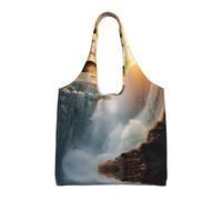 WZYCWB Grand Falls - Bolsa de lona estampada de un solo hombro, bolsa de lona diaria de moda, adecuada para viajes diarios y compras
