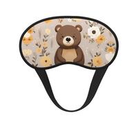 WZYCWB Happy Bear - Máscara de ojos estampada para dormir, cobertura completa, alivia la fatiga ocular