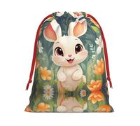 WZYCWB Happy Bunny S - Bolsas de regalo estampadas, perfectas para bodas, Navidad, cumpleaños y fiestas, S - L