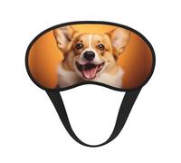 WZYCWB Happy Corgi - Máscara de ojos estampada para dormir, cobertura completa, alivia la fatiga ocular