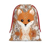 WZYCWB Happy Fox M - Bolsas de regalo estampadas, perfectas para bodas, Navidad, cumpleaños y fiestas, tallas S a L