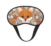 WZYCWB Happy Fox - Máscara de ojos estampada para dormir, cobertura completa, alivia la fatiga ocular