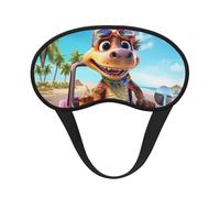 WZYCWB Happy Little Dinosaur - Antifaz para dormir con estampado de dinosaurio, cobertura completa, alivia la fatiga ocular