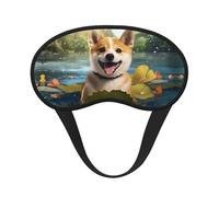 WZYCWB Happy Shiba Inu - Máscara de ojos estampada para dormir, cobertura completa, alivia la fatiga ocular
