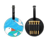 WZYCWB Happy White Goose - Bolsa de almacenamiento para camisetas de golf con estampado especial, diseño de hebilla portátil para colgar, Black, Talla única, Maleta