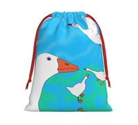 WZYCWB Happy White Goose Bolsas de regalo impresas en L, perfectas para bodas, Navidad, cumpleaños y fiestas, S - L