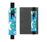 WZYCWB Happy White Goose - Portalápices de PVC de gran capacidad con estampado de ganso blanco + bolsa creativa para bolígrafos con banda elástica y diseño antideslizante