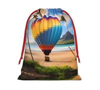 WZYCWB Hawaii Hot Air Balloon M Bolsas de regalo impresas - Perfecto para bodas, Navidad, cumpleaños y fiestas - S - L