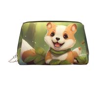 WZYCWB Heads Up - Neceser de piel con estampado de peces, perfecto para llevar o para organizar el hogar, Happy Sitting Dog, Talla única