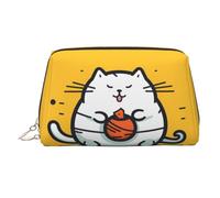 WZYCWB Heads Up - Neceser de piel con estampado de peces, perfecto para llevar o para organizar el hogar, Gato trabajador, Talla única