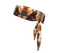 WZYCWB HeadUp Bear - Diadema deportiva con patrón de oso para bádminton, escalada de montaña y ciclismo que absorbe el sudor