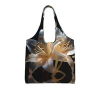 WZYCWB Heavy Lilies in Bloom - Bolsa de lona con un solo hombro, bolsa de lona diaria de moda, adecuada para viajes diarios y compras, color negro, talla única
