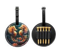 WZYCWB Hermosa bolsa de almacenamiento para camisetas de golf con estampado especial de caballitos de mar, diseño de hebilla portátil para colgar