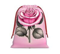WZYCWB Hermosas bolsas de regalo impresas de rosas rosadas M, perfectas para bodas, Navidad, cumpleaños y fiestas, S - L