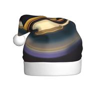 WZYCWB Hermoso sombrero de Papá Noel con patrón de Saturno, adecuado para fiestas de Navidad, fiestas de Año Nuevo y actuaciones escénicas.