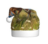 WZYCWB Horses on the Prairie - Sombrero de Papá Noel de felpa, sombrero de Papá Noel de 15.7 pulgadas de alto, sombrero de Papá Noel de Año Nuevo para adultos, sombrero decorativo unisex