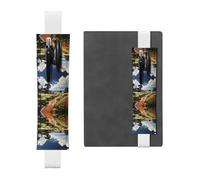 WZYCWB idyllic Scenery - Marcapáginas ajustable para diario, de cuero, perfecto para el regreso a clases, regalo de Navidad, soporte de cuero para bolígrafos,