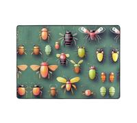 WZYCWB Insect Atlas - Alfombra para pintar de 80 x 58 pulgadas, pelo corto suave y esponjoso, adecuada para sala de estar, oficina, mesita de noche, balcón