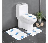WZYCWB Juego de alfombras con estampado de llama azul: alfombrilla protectora antideslizante para el baño del hogar, de secado rápido y fácil de limpiar
