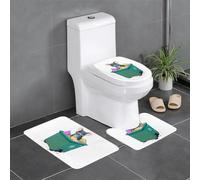 WZYCWB Juego de alfombras con estampado de ratas, alfombrilla protectora antideslizante para el baño del hogar, de secado rápido y fácil de limpiar