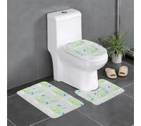 WZYCWB Juego de alfombras estampadas con flores de aciano al sol. Alfombrilla protectora antideslizante para el baño del hogar, de secado rápido y fácil de limpiar