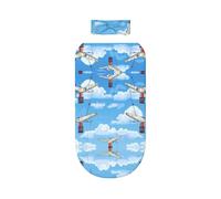 WZYCWB Juego de manta para envolver con estampado de alas en el cielo + bonita diadema, manta para bebé después del baño