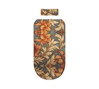 WZYCWB Juego de manta para envolver con estampado de hojas de flores vintage + bonita diadema, manta para bebé después del baño