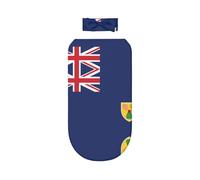 WZYCWB Juego de manta para envolver con estampado de la bandera de las Islas Turcas y Caicos + bonita diadema, manta para bebé después del baño