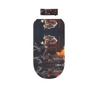 WZYCWB Juego de manta para envolver con estampado de rosas marchitas + bonita diadema, manta para bebé después del baño