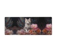 WZYCWB Kitten by the Crystal - Alfombrilla de mouse para juegos de 30 x 80 cm, adecuada para portátiles y entornos de oficina