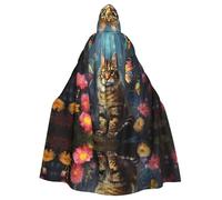 WZYCWB Kittens- Capa con capucha para adultos, adecuada para reuniones familiares, actuaciones escénicas, cosplay y fiestas de Halloween