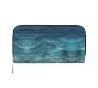 WZYCWB La cartera con cremallera estampada Deep Ocean es perfecta para viajes, negocios y uso diario. Tiene capacidad para teléfonos celulares y dinero en efectivo.