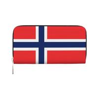 WZYCWB Las bolsas de mano de cuero con bandera polaca con cremallera y tarjeteros son perfectas para viajes o uso diario, Bandera de Noruega, Talla única