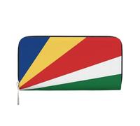 WZYCWB Las bolsas de mano de cuero con cremallera y tarjetero de la bandera de las Islas Caimán son perfectas para viajes o uso diario, Bandera de Seychelles, Talla única