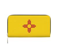 WZYCWB Las bolsas de mano de cuero con cremallera y tarjetero de la bandera de las Islas Caimán son perfectas para viajes o uso diario, Bandera de Nuevo México, Talla única