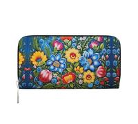WZYCWB Las bolsas de mano de cuero con patrones florales vívidos con cremallera y tarjeteros, son perfectas para viajes o uso diario, Patrones florales vívidos, Talla única