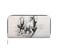 WZYCWB Las bolsas de mano de piel con diseño de girasol Avatar con cremallera y tarjeteros, son perfectas para viajes o uso diario, Caballo fuerte., Talla única