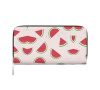 WZYCWB Las bolsas de mano de piel coral con cremallera y tarjetero son perfectas para viajes o uso diario, Sandía rosa, Talla única