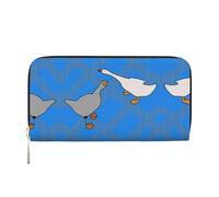 WZYCWB Las bolsas de mano de piel de jirafa de sabana africana con cremallera y tarjetero son perfectas para viajes o uso diario, Ganso gris, Talla única