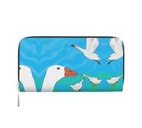 WZYCWB Las bolsas de mano de piel de jirafa de sabana africana con cremallera y tarjetero son perfectas para viajes o uso diario, Happy White Goose, Talla única