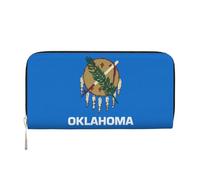WZYCWB Las bolsas de mano de piel de jirafa de sabana africana con cremallera y tarjetero son perfectas para viajes o uso diario, Bandera del estado de Oklahoma, Talla única